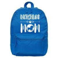 Funny Dachshund Mom Cute Dog Ironic Gift 16 in Basic Backpack