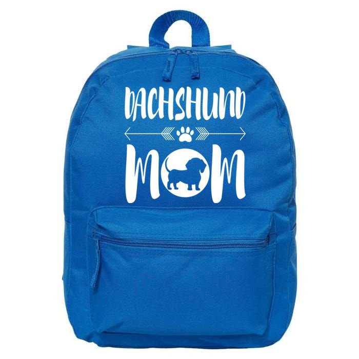 Funny Dachshund Mom Cute Dog Ironic Gift 16 in Basic Backpack