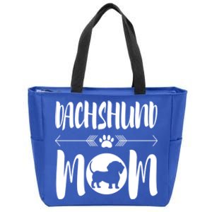 Funny Dachshund Mom Cute Dog Ironic Gift Zip Tote Bag