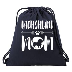 Funny Dachshund Mom Cute Dog Ironic Gift Drawstring Bag