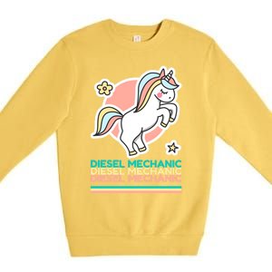 Funny Diesel Mechanic Practical Joke Gift Premium Crewneck Sweatshirt