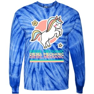 Funny Diesel Mechanic Practical Joke Gift Tie-Dye Long Sleeve Shirt