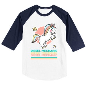 Funny Diesel Mechanic Practical Joke Gift Baseball Sleeve Shirt