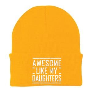 Funny Dad Mom From Daughter Awesome Like My Daughters Knit Cap Winter Beanie