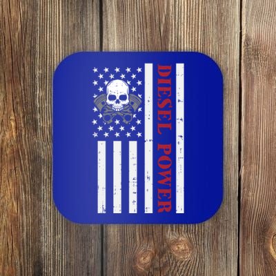 Funny Diesel Mechanic Motorcycle American Diesel Power Flag Cool Gift Coaster