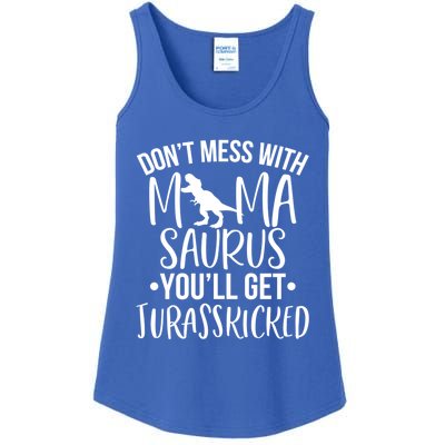 Funny Don't Mess With Mamasaurus For Moms And Mothers Design Gift Ladies Essential Tank