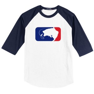 Father's Day Major League Bass Fishing Gift Baseball Sleeve Shirt