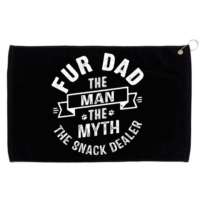 Fur Dad Man Myth Snack Dealer Funny Paw Cat Dog FatherS Day Grommeted Golf Towel