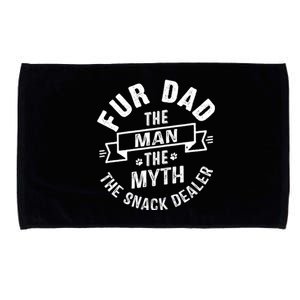 Fur Dad Man Myth Snack Dealer Funny Paw Cat Dog FatherS Day Microfiber Hand Towel