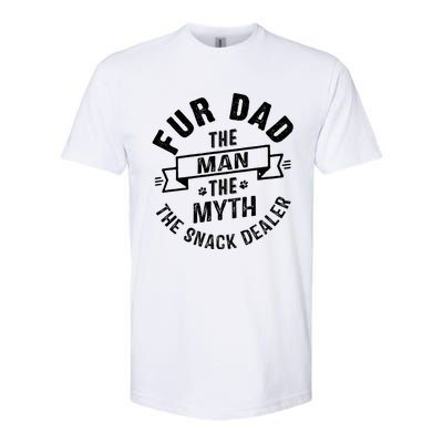 Fur Dad Man Myth Snack Dealer Funny Paw Cat Dog FatherS Day Softstyle CVC T-Shirt