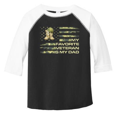 Father's Day My Favorite Veteran Is My Dad Toddler Fine Jersey T-Shirt