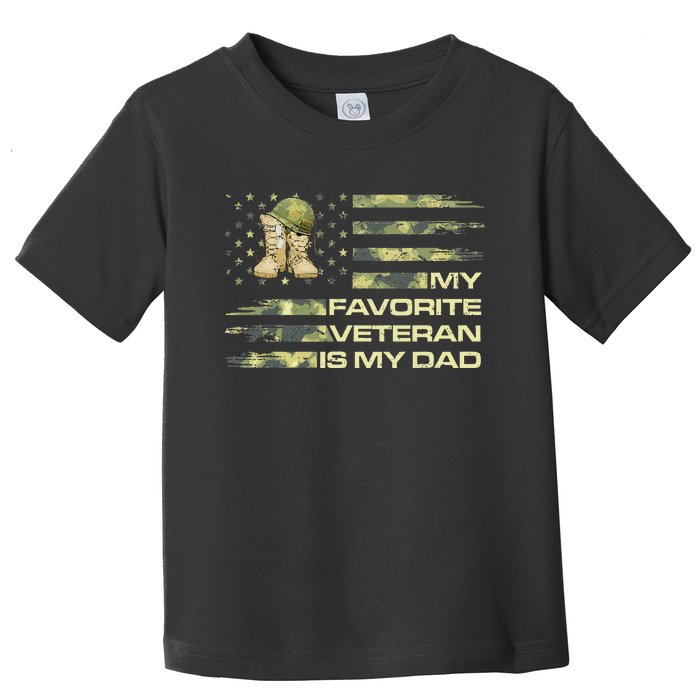 Father's Day My Favorite Veteran Is My Dad Toddler T-Shirt