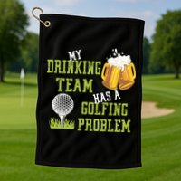 Father's Day My Drinking Team Has A Golfing Probably Gift For Dad Golf Towel