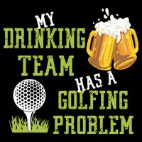 Father's Day My Drinking Team Has A Golfing Probably Gift For Dad Cropped Pullover Crew