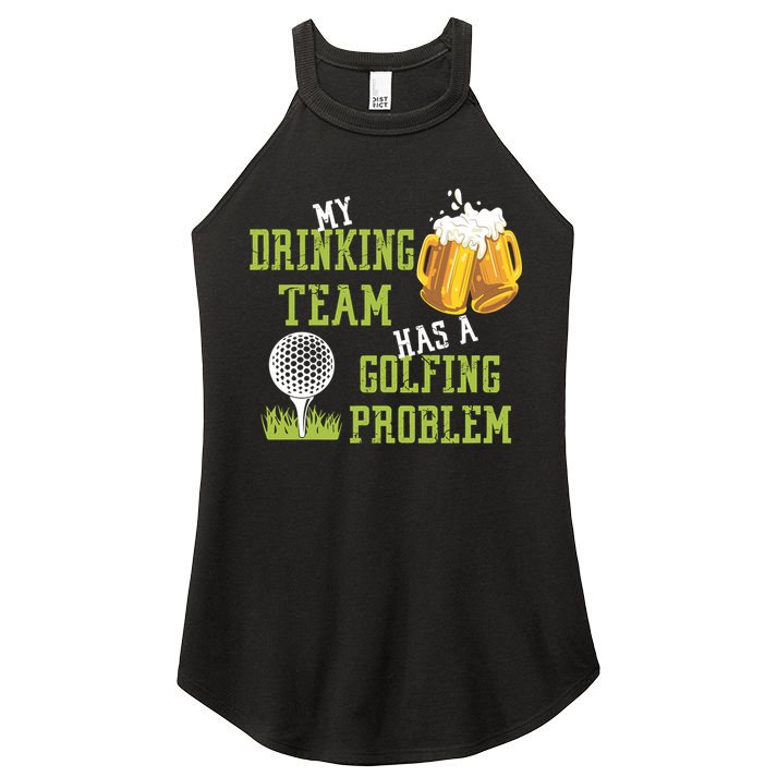 Father's Day My Drinking Team Has A Golfing Probably Gift For Dad Women's Perfect Tri Rocker Tank