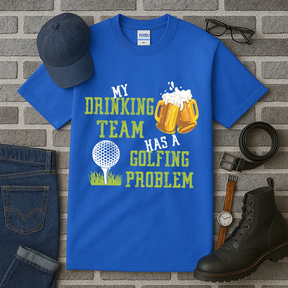 Father's Day My Drinking Team Has A Golfing Probably Gift For Dad Tall T-Shirt