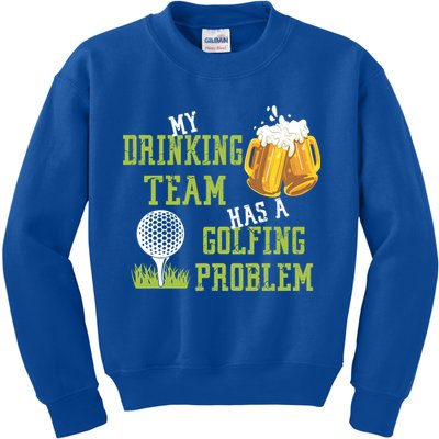 Father's Day My Drinking Team Has A Golfing Probably Gift For Dad Kids Sweatshirt