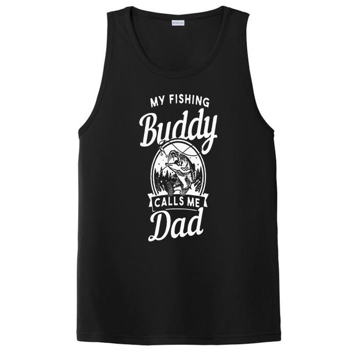 Fathers Day My Fishing Buddies Call Me Dad Birthday Men PosiCharge Competitor Tank