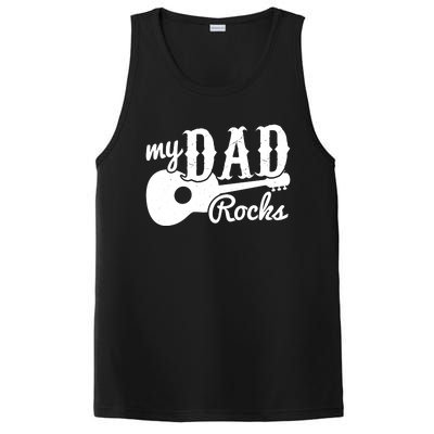 Fathers Day My Dad Rocks Music Lover Dad Meaningful Gift PosiCharge Competitor Tank