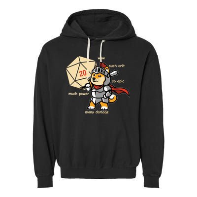 Funny DOGE Meme DnD Dungeons And Dragon Garment-Dyed Fleece Hoodie