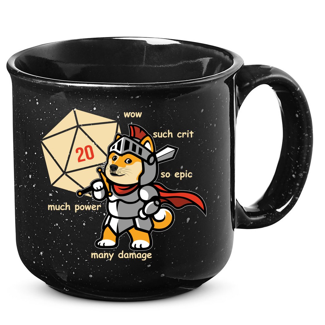 Funny DOGE Meme DnD Dungeons And Dragon 15oz Campfire Ceramic Mug