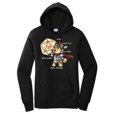 Funny DOGE Meme DnD Dungeons And Dragon Women's Pullover Hoodie