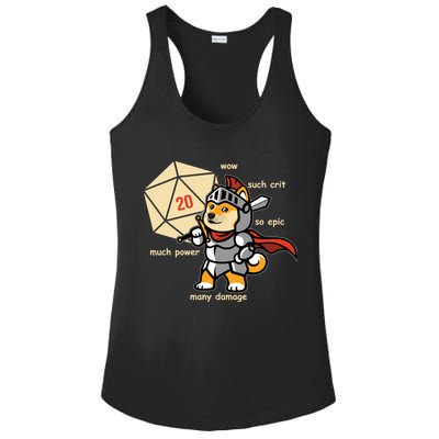 Funny DOGE Meme DnD Dungeons And Dragon Ladies PosiCharge Competitor Racerback Tank