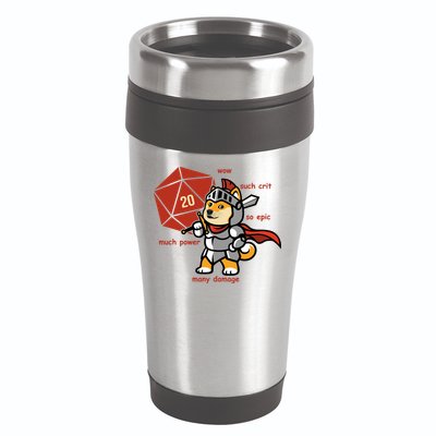 Funny DOGE Meme DnD Dungeons And Dragon 16oz Travel Tumbler