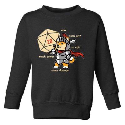 Funny DOGE Meme DnD Dungeons And Dragon Toddler Sweatshirt