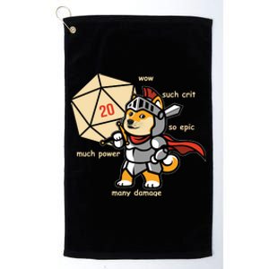 Funny DOGE Meme DnD Dungeons And Dragon Platinum Collection Golf Towel