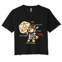 Funny DOGE Meme DnD Dungeons And Dragon Women's Crop Top Tee