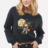 Funny DOGE Meme DnD Dungeons And Dragon Cropped Pullover Crew