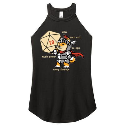 Funny DOGE Meme DnD Dungeons And Dragon Women's Perfect Tri Rocker Tank