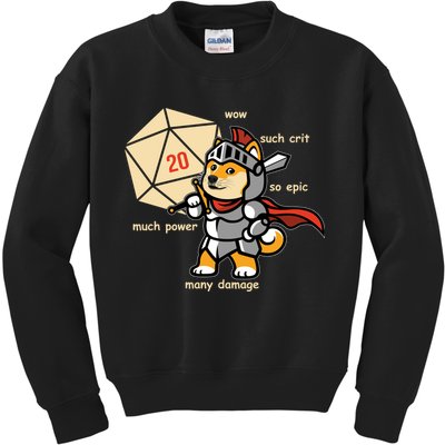Funny DOGE Meme DnD Dungeons And Dragon Kids Sweatshirt