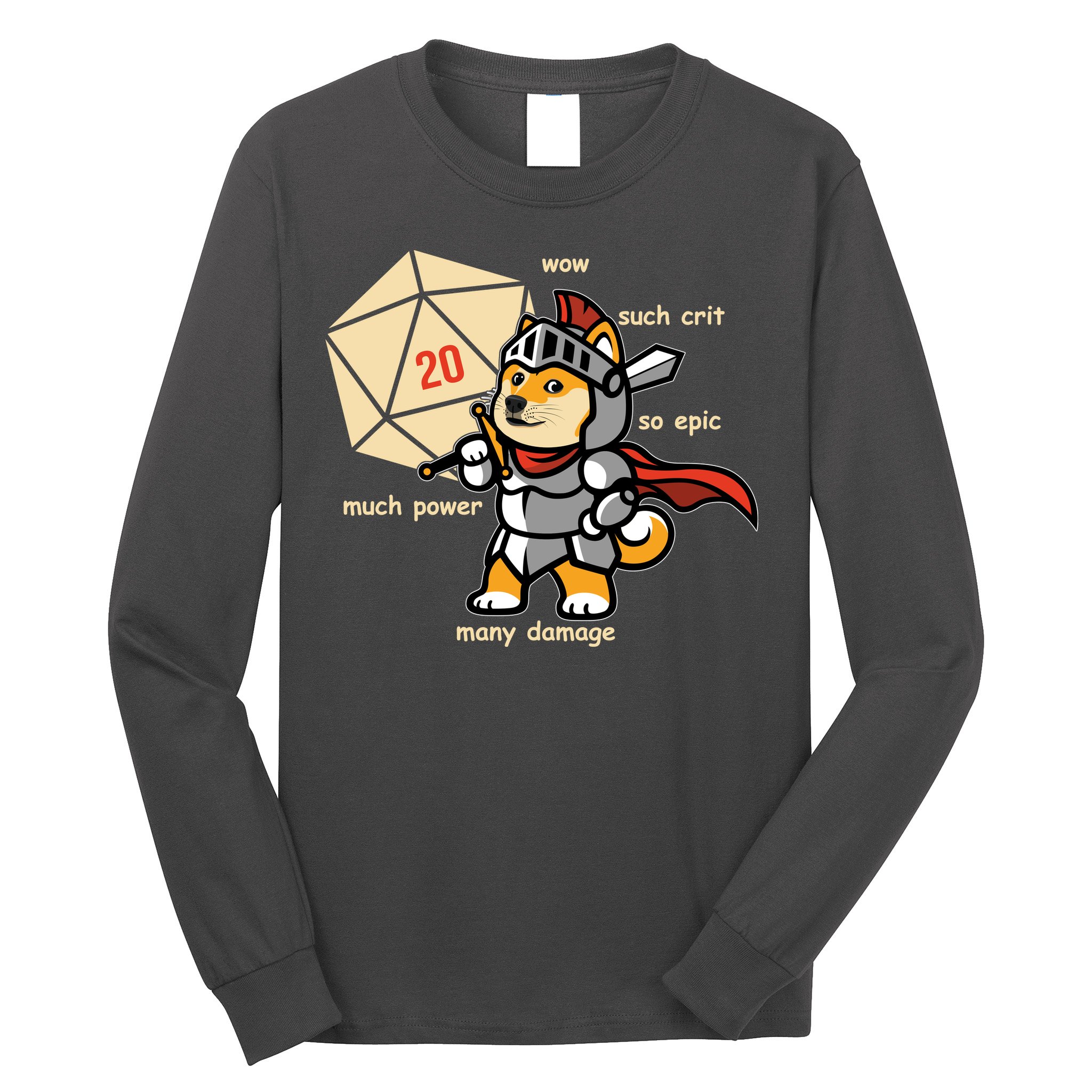 Funny DOGE Meme DnD Dungeons And Dragon Long Sleeve Shirt