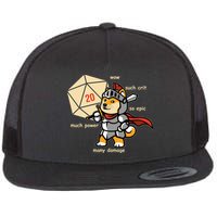 Funny DOGE Meme DnD Dungeons And Dragon Flat Bill Trucker Hat