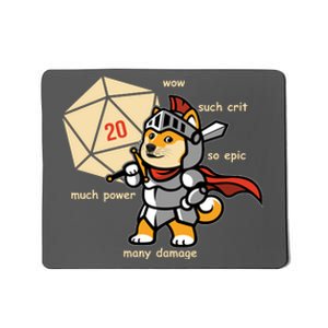 Funny DOGE Meme DnD Dungeons And Dragon Mousepad