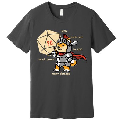 Funny DOGE Meme DnD Dungeons And Dragon Premium T-Shirt