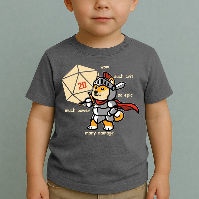 Funny DOGE Meme DnD Dungeons And Dragon Toddler T-Shirt
