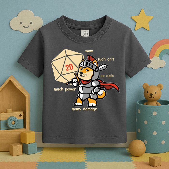 Funny DOGE Meme DnD Dungeons And Dragon Toddler T-Shirt