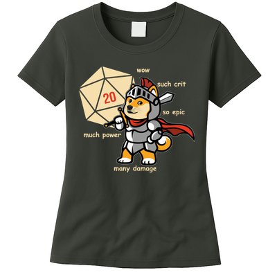 Funny DOGE Meme DnD Dungeons And Dragon Womens T-Shirt