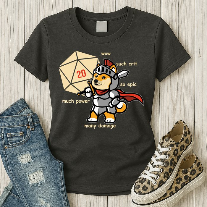 Funny DOGE Meme DnD Dungeons And Dragon Womens T-Shirt