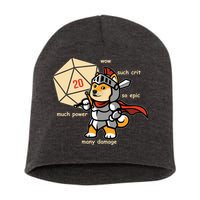 Funny DOGE Meme DnD Dungeons And Dragon Short Acrylic Beanie