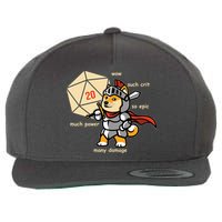 Funny DOGE Meme DnD Dungeons And Dragon Wool Snapback Cap