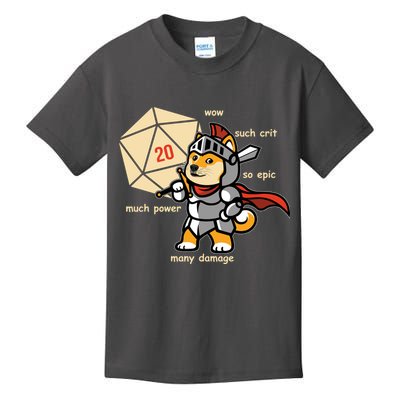 Funny DOGE Meme DnD Dungeons And Dragon Kids T-Shirt