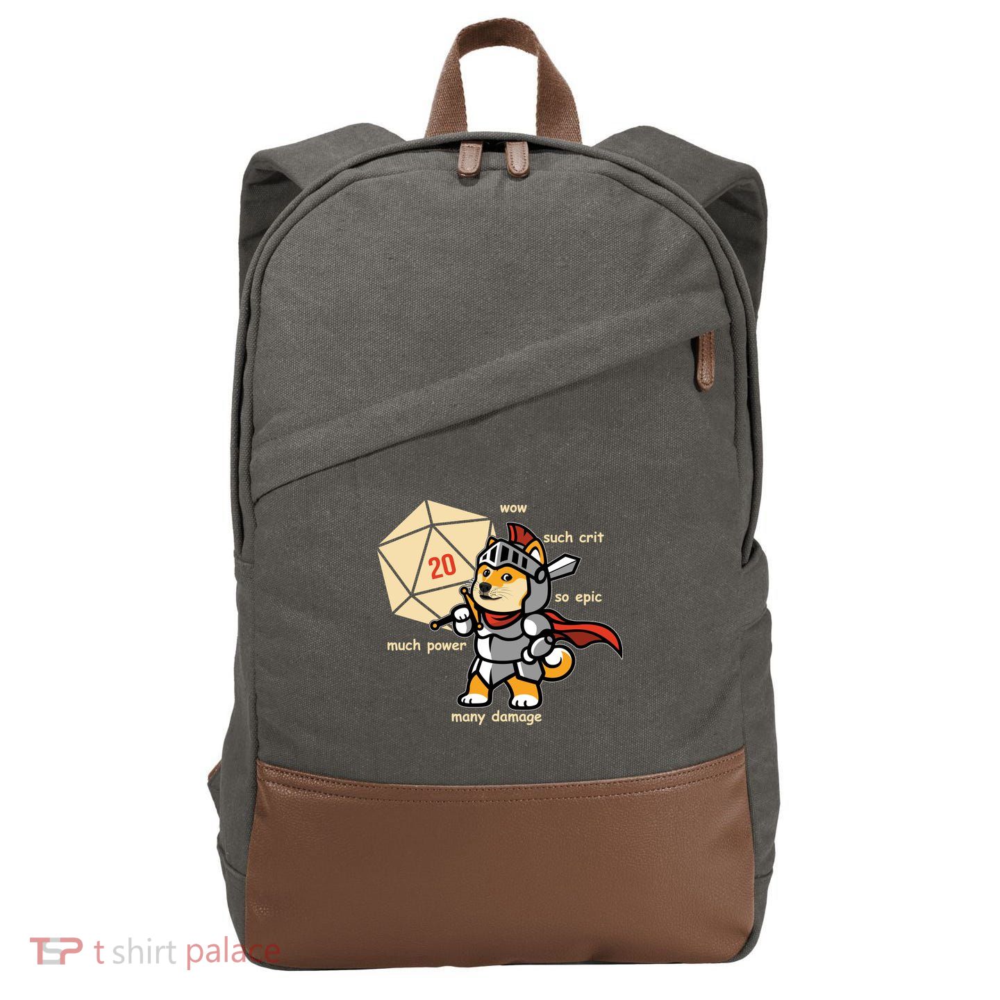 Funny DOGE Meme DnD Dungeons And Dragon Cotton Canvas Backpack