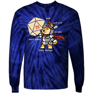 Funny DOGE Meme DnD Dungeons And Dragon Tie-Dye Long Sleeve Shirt