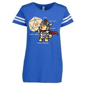 Funny DOGE Meme DnD Dungeons And Dragon Enza Ladies Jersey Football T-Shirt