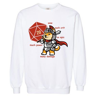 Funny DOGE Meme DnD Dungeons And Dragon Garment-Dyed Sweatshirt