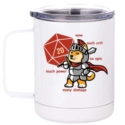 Funny DOGE Meme DnD Dungeons And Dragon 12 oz Stainless Steel Tumbler Cup